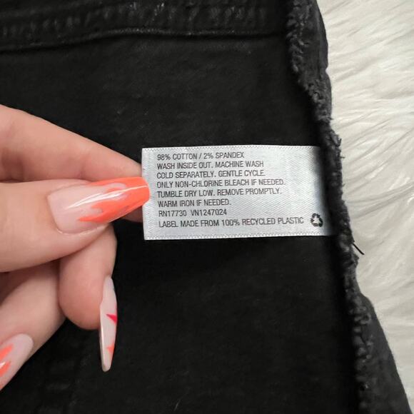 Wild Fable Black Denim Mini Skirt Size 8 - Picture 6 of 8